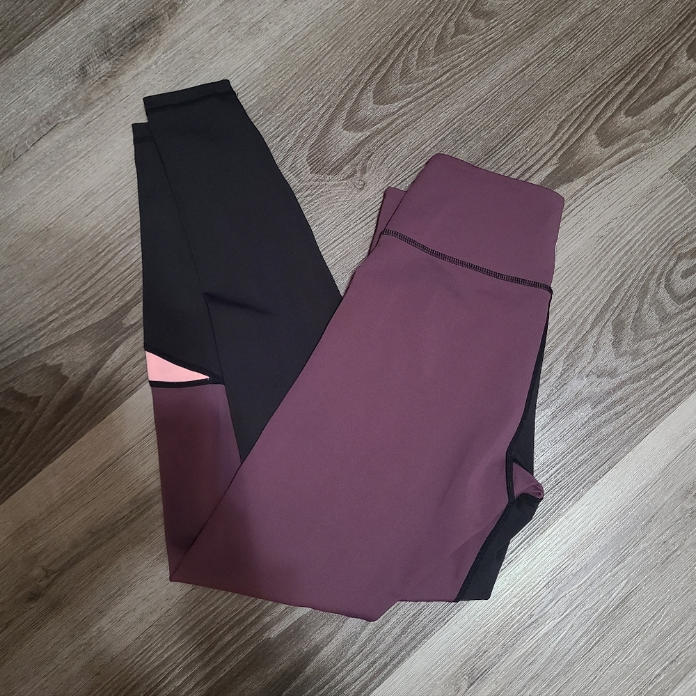 ZYIA Active Purple And Black Leggings Size 6-8